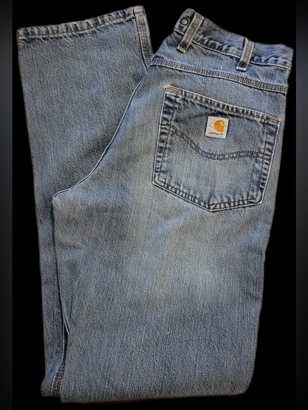Carhartt Men’s Faded Blue Straight-Leg Jeans
